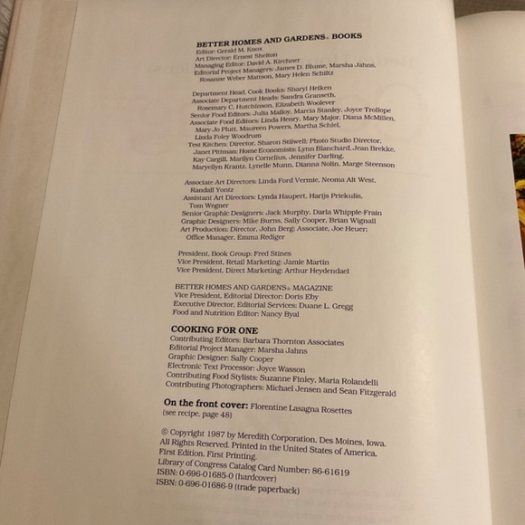 Vintage Better Homes & Gardens Cooking For One Cookbook Hardcover - Picture 3 of 10